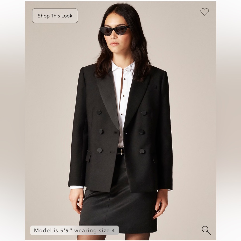 JCrew Collection Double-breasted blazer in Italian tuxedo wool, NWT - Picture 2 of 12